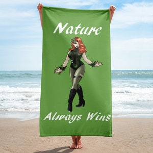 Poison Ivy inspiriert - Fan Art &quot;&quot;Nature always Wins&quot;&quot; Handtuch