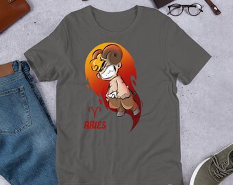 Koszulka z krótkim rękawem Funky Town Aries Zodiac Unisex
