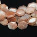 Approx 9pcs,Large Natural Sunstone Octangle Shape Beads,25-32x32-42mm