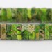 15 inches strand natural emperor stone smooth Tire Wheel Disc Beads,wholesale green imperial jasper sea sediment,4x8mm,more sizes for choice