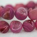 15 inches strand titanium natural matte pink druzy geode agate round bead Agate,raw druzy quartz gemstone loose beads more sizes for choice