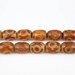 13x16mm,Wholesale Vintage Antique Handmade Tibetan Agate Beads,Smooth Drum Shape Dzi Beads,Barrel/Oval Rice Orange Prayer Eye Pattern Beads