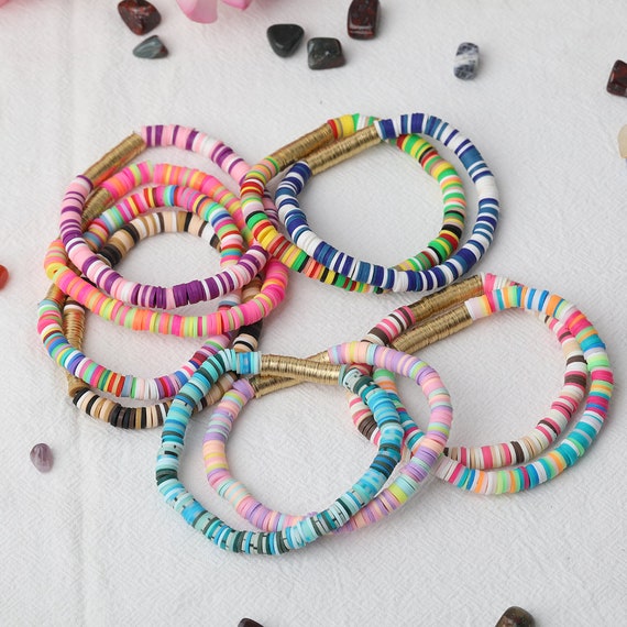 6mm Wholesale Heishi Bracelets Fashion Giftssummer Surf | Etsy