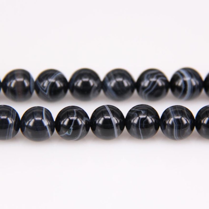 Tibetan Agate Faceted Round Loose Beads 15.5/'/' Long Size 8mm//10mm//12mm
