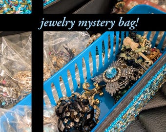 Vintage and costume jewelry mystery bag