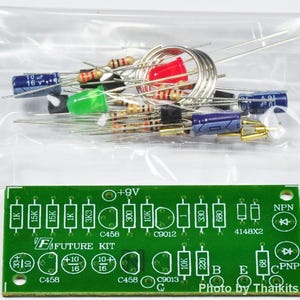 Basic In Circuit Transistor Tester NPN/PNP 2 x LED Indicator Unassembled kit