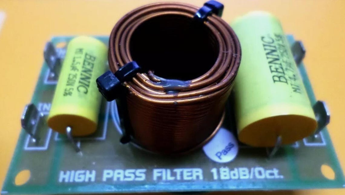 Crossover Network High Pass Filter for 8 Ohm Frequency 8khz. Tweeter ...