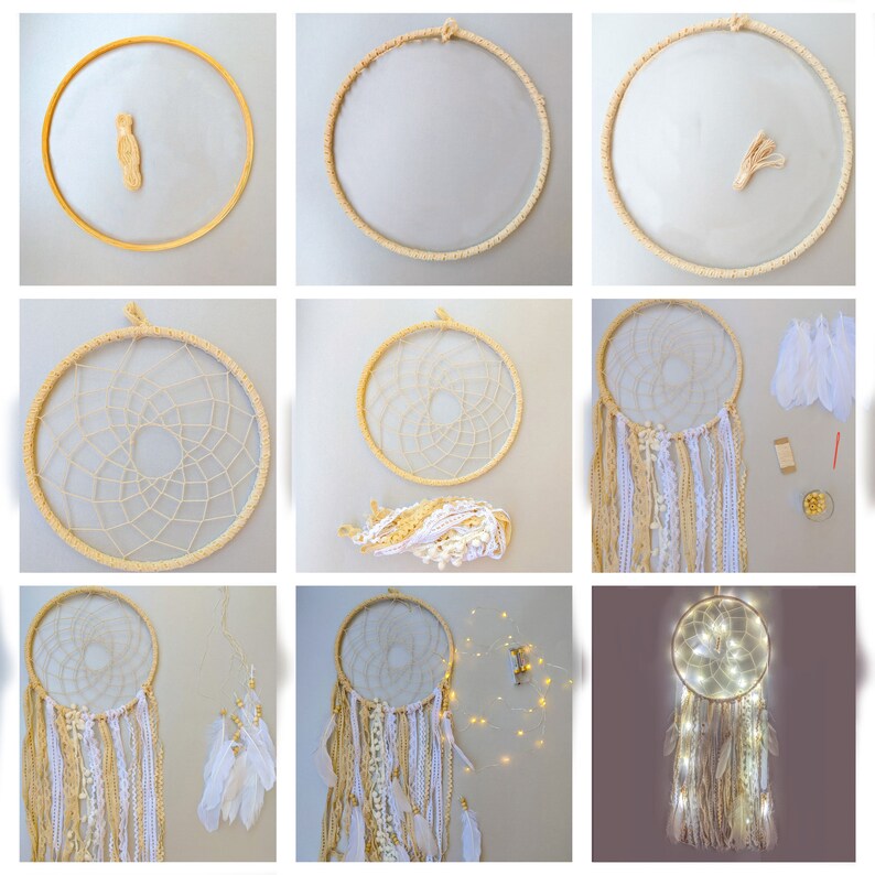 DIY Dream Catcher Kit With Led Lights for Adults Make Your Etsy