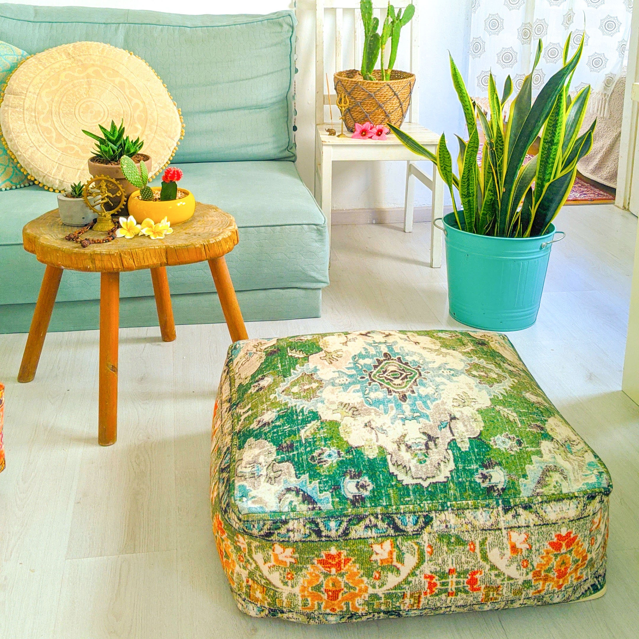 square pillow ottoman