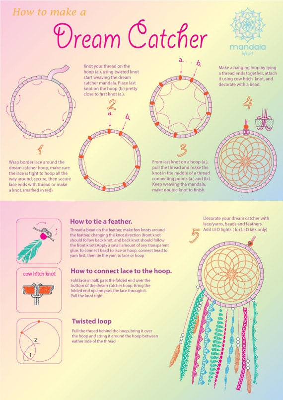 DIY Dream Catcher Kit Craft Creative Activity Set Make Your Own Bohemian  Woven Wall Hanging for Kids and Adults Perfect Present 