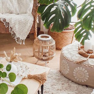 Boho Mandala Pouf Cover – Cotton Round Floor Pillow for Meditation & Room Decor 92