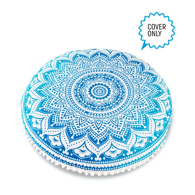 Mandala Floor Pillow Cover Large Meditation Cushion Yoga Decor Etsy