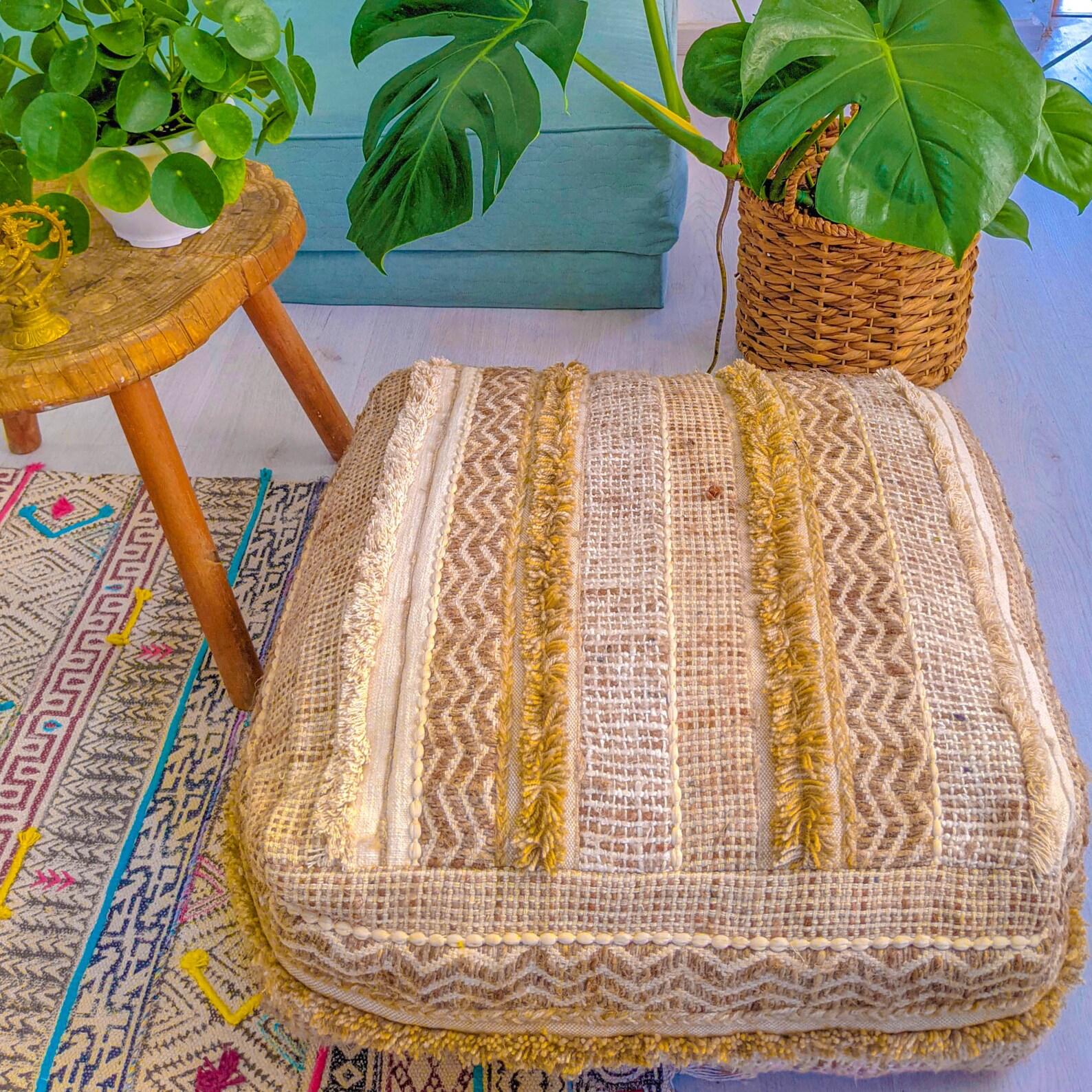 Cubierta de almohada de piso marrón de lujo mezcla de lana | Etsy