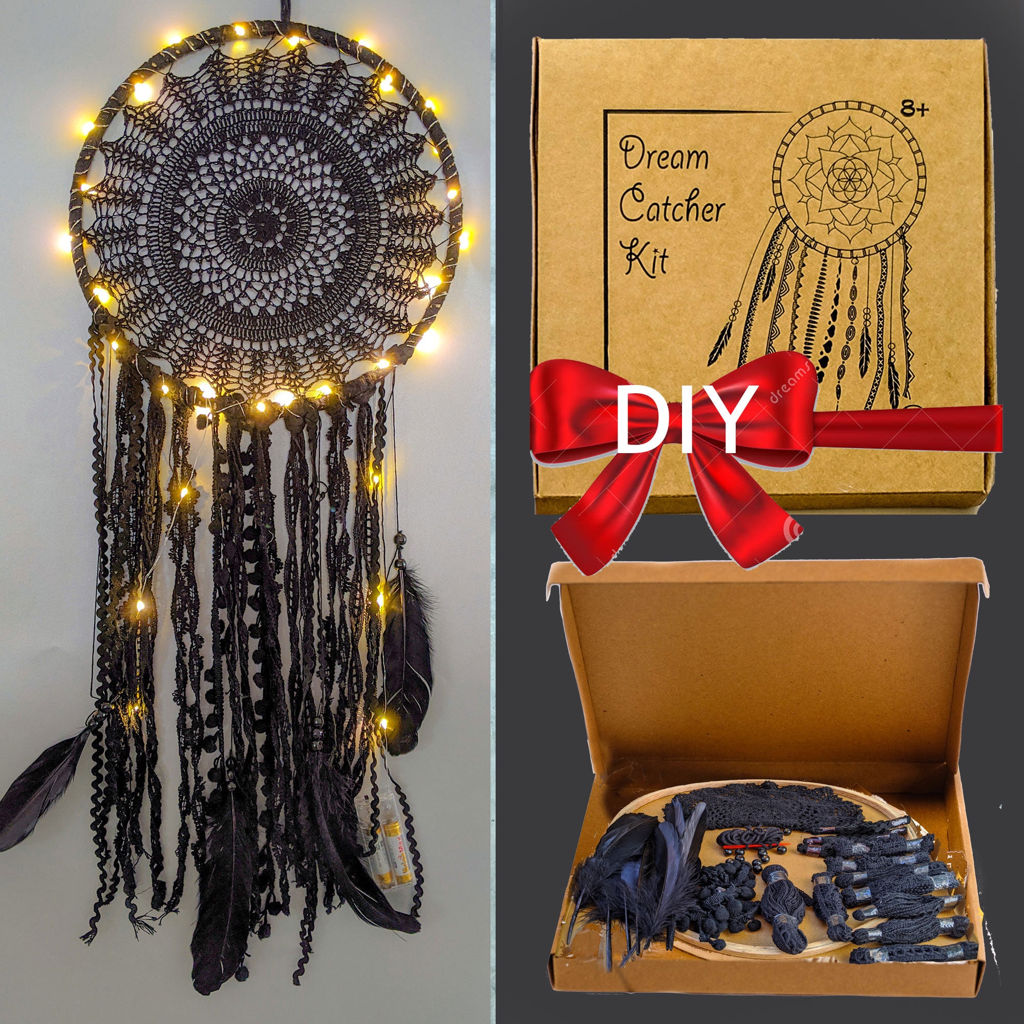 Black DIY Macrame Kit - Mandala Life ART