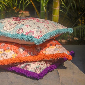 yoga meditation cushion cover boho chic floor pillow bohemian decor kids room pouf furniture  zafu  FILLER NOT INCLUDED