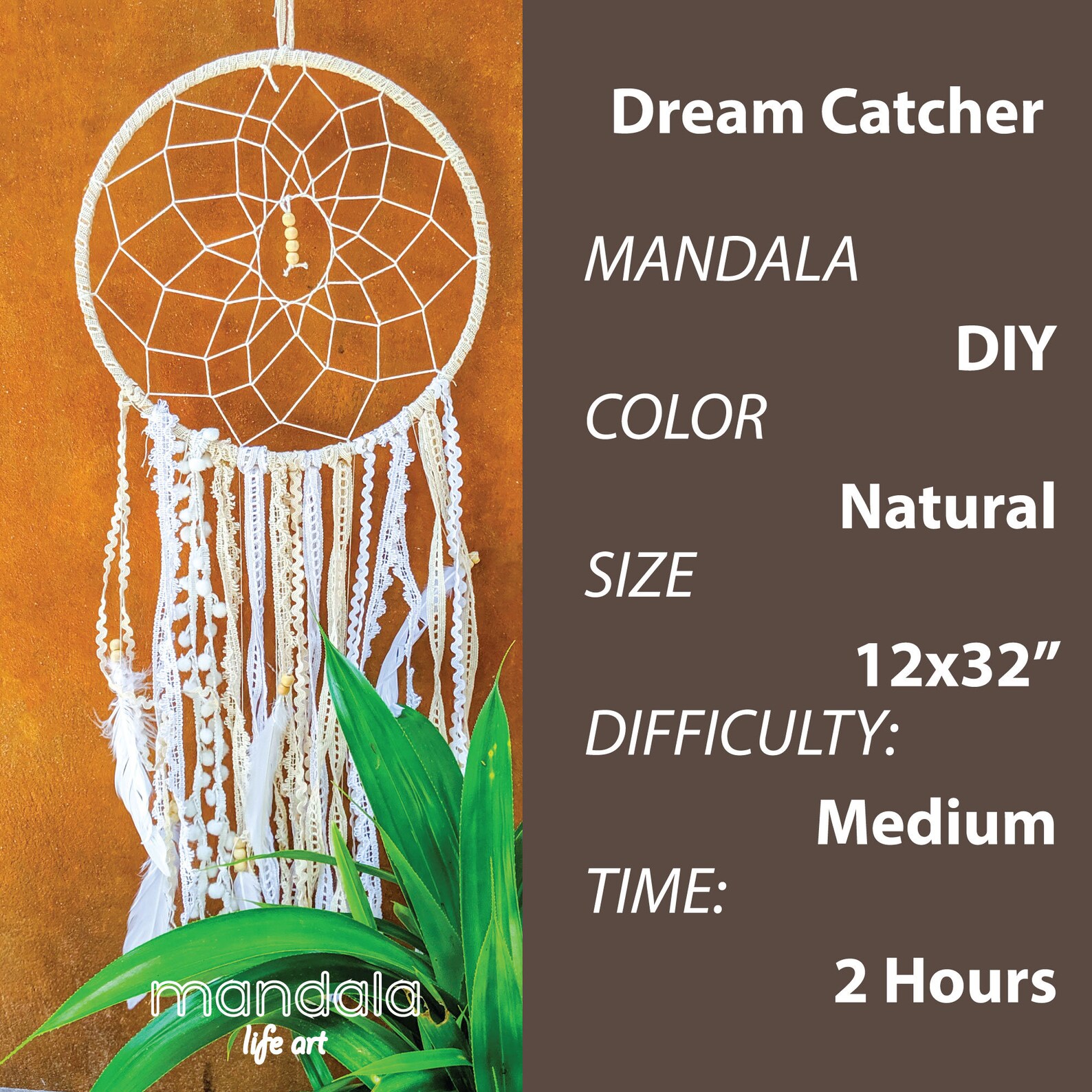 DIY Dream Catcher Kit for Adults Make You Own Bohemian Woven Etsy