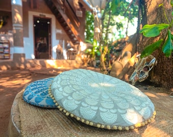 Mandala-meditatiekussenhoes: boho-chic katoenen kussen, 24 inch