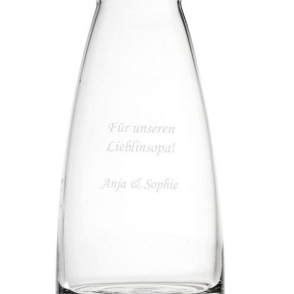 Carafe à eau personnalisée avec gravure pour mariage, anniversaire, jubilé | beaux verres à boire de haute qualité