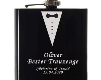 hip flask with engraving gift for wedding "best man"