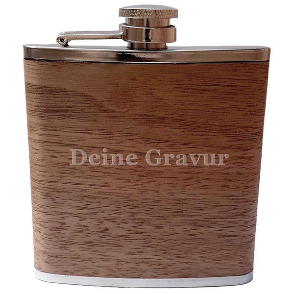 Flasque avec gravure personnalisable avec nom ou date | Cadeau Flasques pour mariage Idées cadeaux avec coffret cadeau Bouteille d'alcool