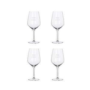 Personalized wine glass set of 4 for weddings, birthdays, anniversaries | high quality wine glasses personalized red wine glass