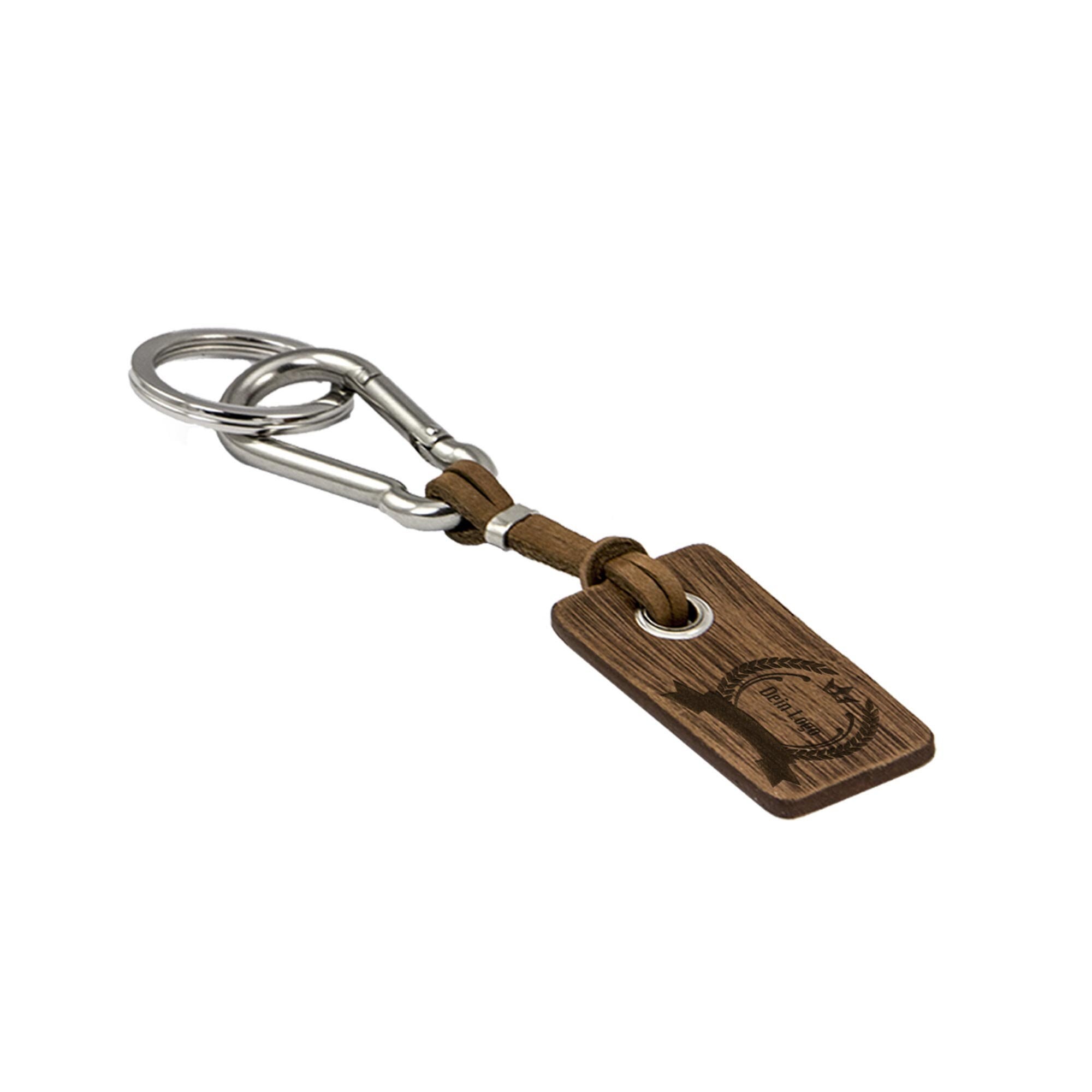 Schlüsselanhänger leder braun gravur - .de