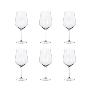 Personalized wine glass set of 6 for weddings, birthdays, anniversaries | high quality wine glasses personalized red wine glass