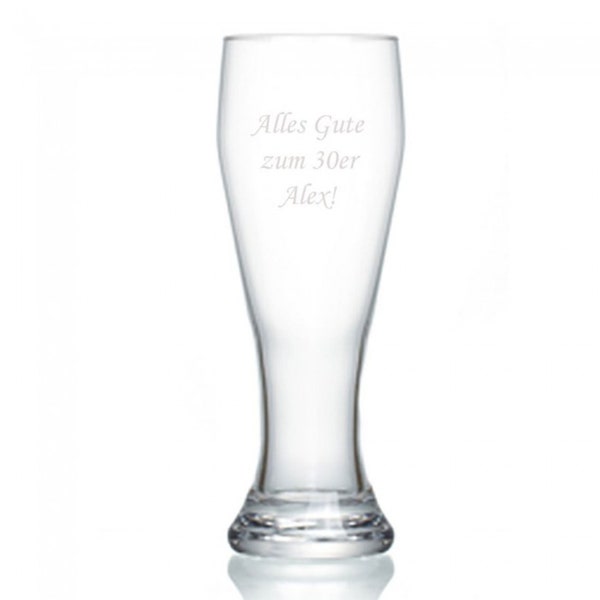 Verre à bière personnalisé avec gravure parfait comme cadeau d'anniversaire ou autre occasion | beaux verres de mariage de haute qualité