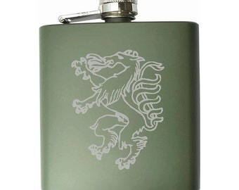 Hip flask Styrian panther with engraving in green | gift for birthday or other occasions | hip flask men hip flask personalized