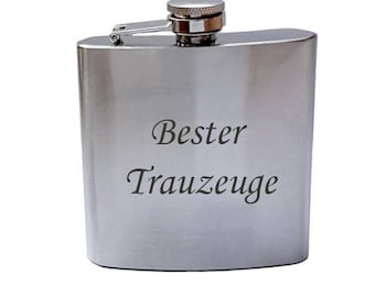 hip flask with engraving made of stainless steel gift for wedding