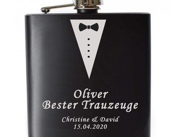 hip flask with engraving gift for wedding "best man"