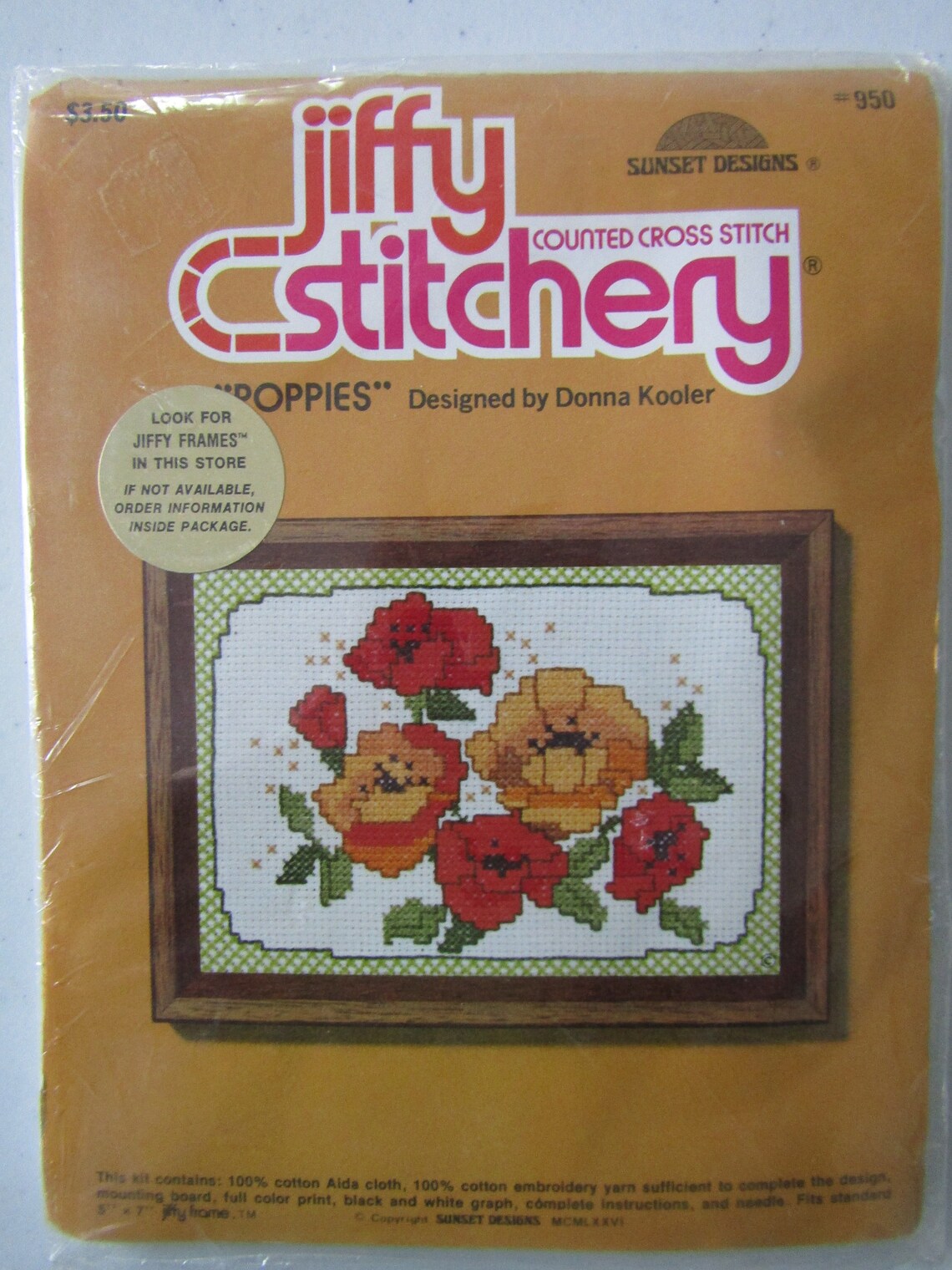 1970s Jiffy Cross Stitch Kit Set of 4 Vintage 1975 1976 910 Etsy