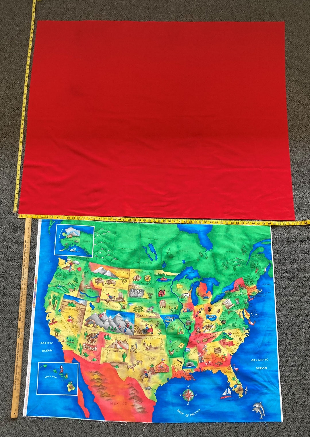 Map Of The USA States And Capitals Fabric Panel And Solid Red Etsy map-of-the-usa-states-and-capitals-fabric-panel-and-solid-red-etsy