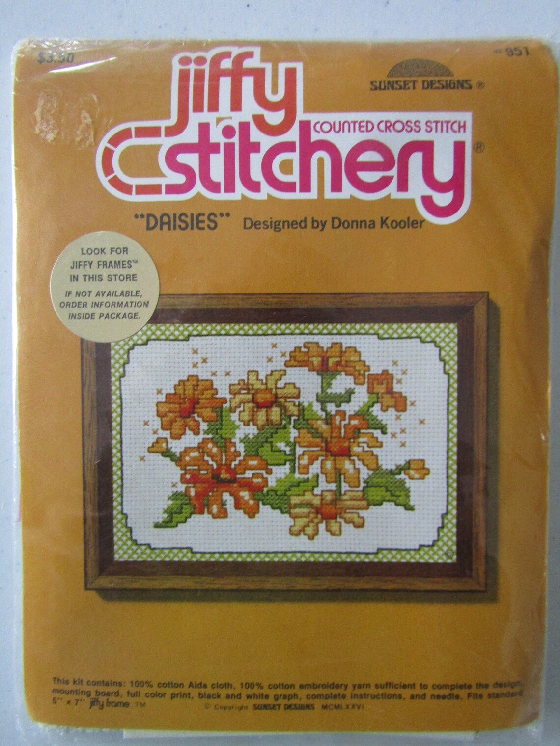 1970s Jiffy Cross Stitch Kit Set of 4 Vintage 1975 1976 910 Etsy