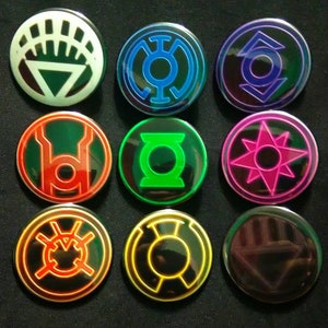 Lantern Corps (Single Purchase or Set of 9 buttons, Pinback 1.5 or 2.25 inches)[Read The Details Carefully]