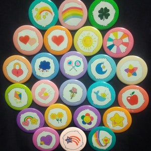 Care Bear - Belly Badge Set (Single Purchase or Set of 24 buttons, Pinback 1.5 or 2.25 inches)[Read The Details Carefully]