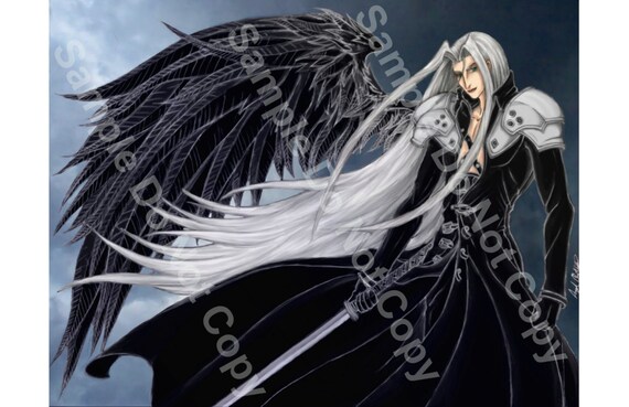 Sephiroth Der Einflugelige Engel Etsy
