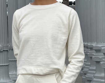 Cropped pullover- Hemp & Organic Cotton
