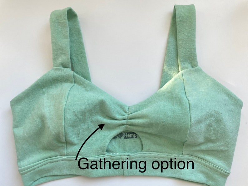 Organic Cotton & Hemp Bralette Gathering Coralgreen