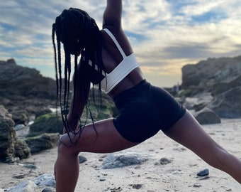 High waist Yoga Shorts - Hemp and Organic Cotton.