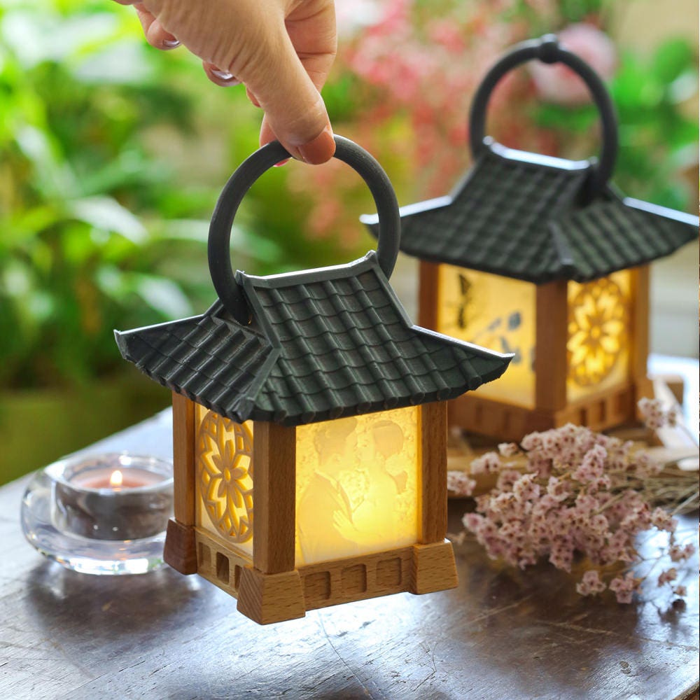 Korean Traditional Lamp Korea Lantern Custom Photo Night Light | Etsy