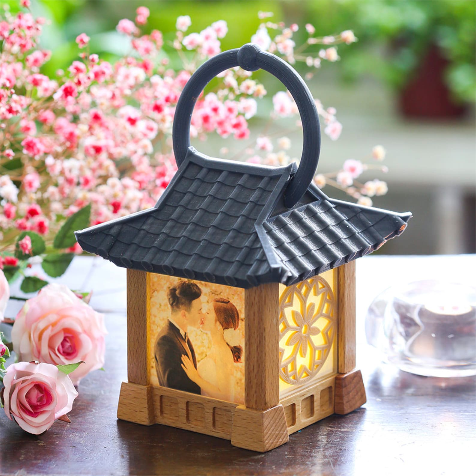 Korean Traditional Lamp Korea Lantern Custom Photo Night Light Etsy