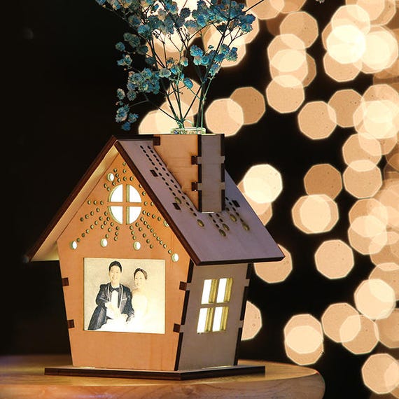 Wooden Miniature Vase Night Light Lithophane Table Lamp / Etsy