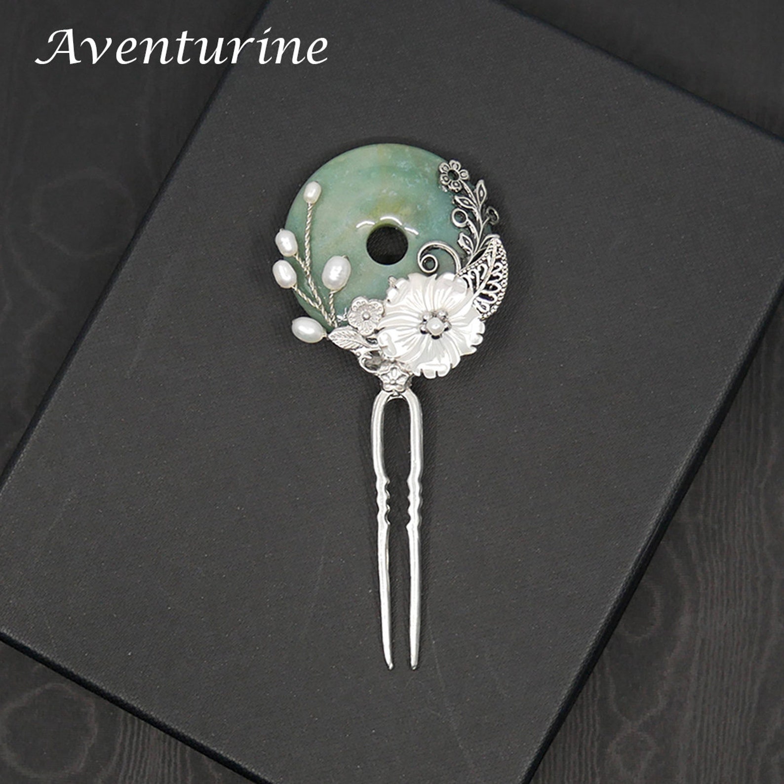 Korean Jade Hair Pins for Women Vintage Metal Hair Accessories Etsy