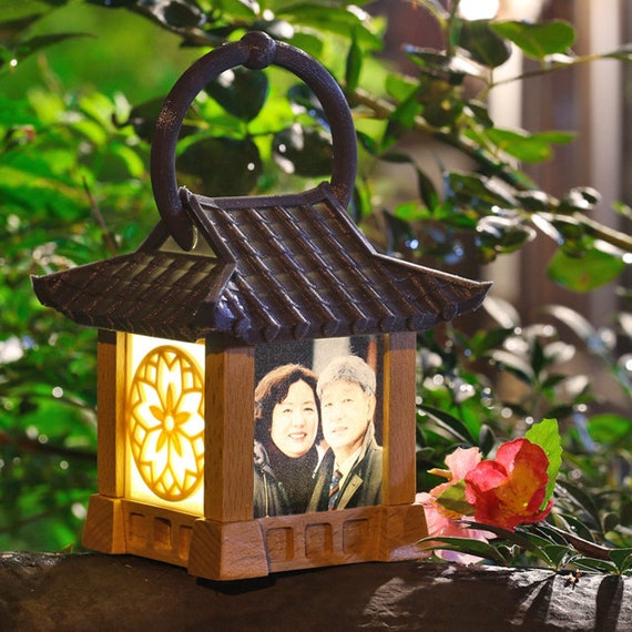 Korean Traditional Lamp Korea Lantern Custom Photo Night Light Etsy