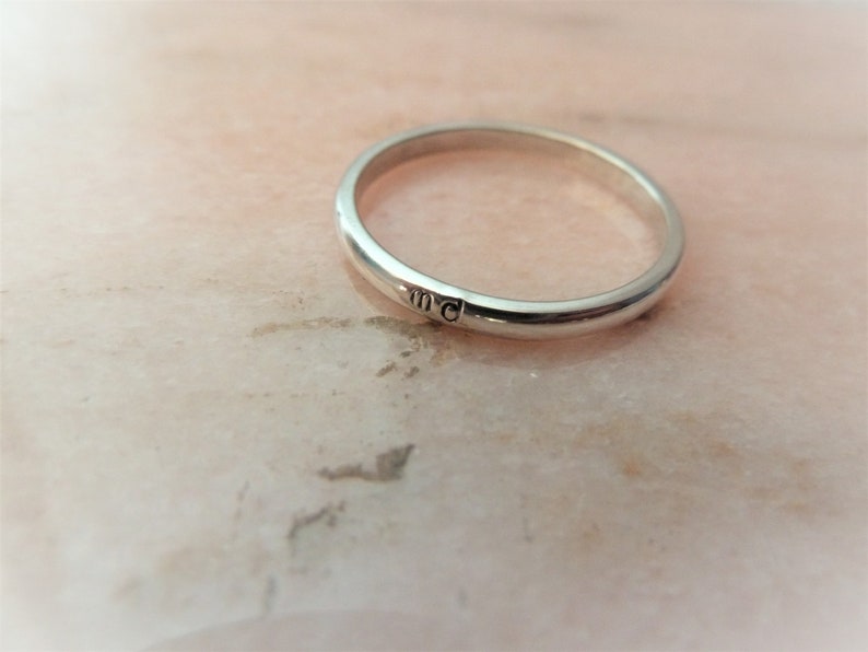 Bague En Argent Massif 925 - Alliance Jonc Style Dôme - Taille 56