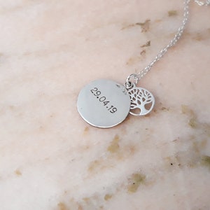 Collier personnalisé prénom argent massif médaille porte bonheur cadeau personnalisé, cadeau baptème image 9