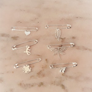 Personalisierte Sicherheitsnadelbrosche 925 Silber, Quasten zum Personalisieren (Anstecksystem) preiswertes Geschenk