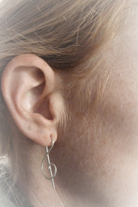 Boucles d'oreilles Pendantes, Argent 925, Feuille en spirale