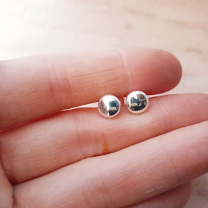 Boucles d'oreilles argent massif 925 boule-soucoupe-ronde-puces